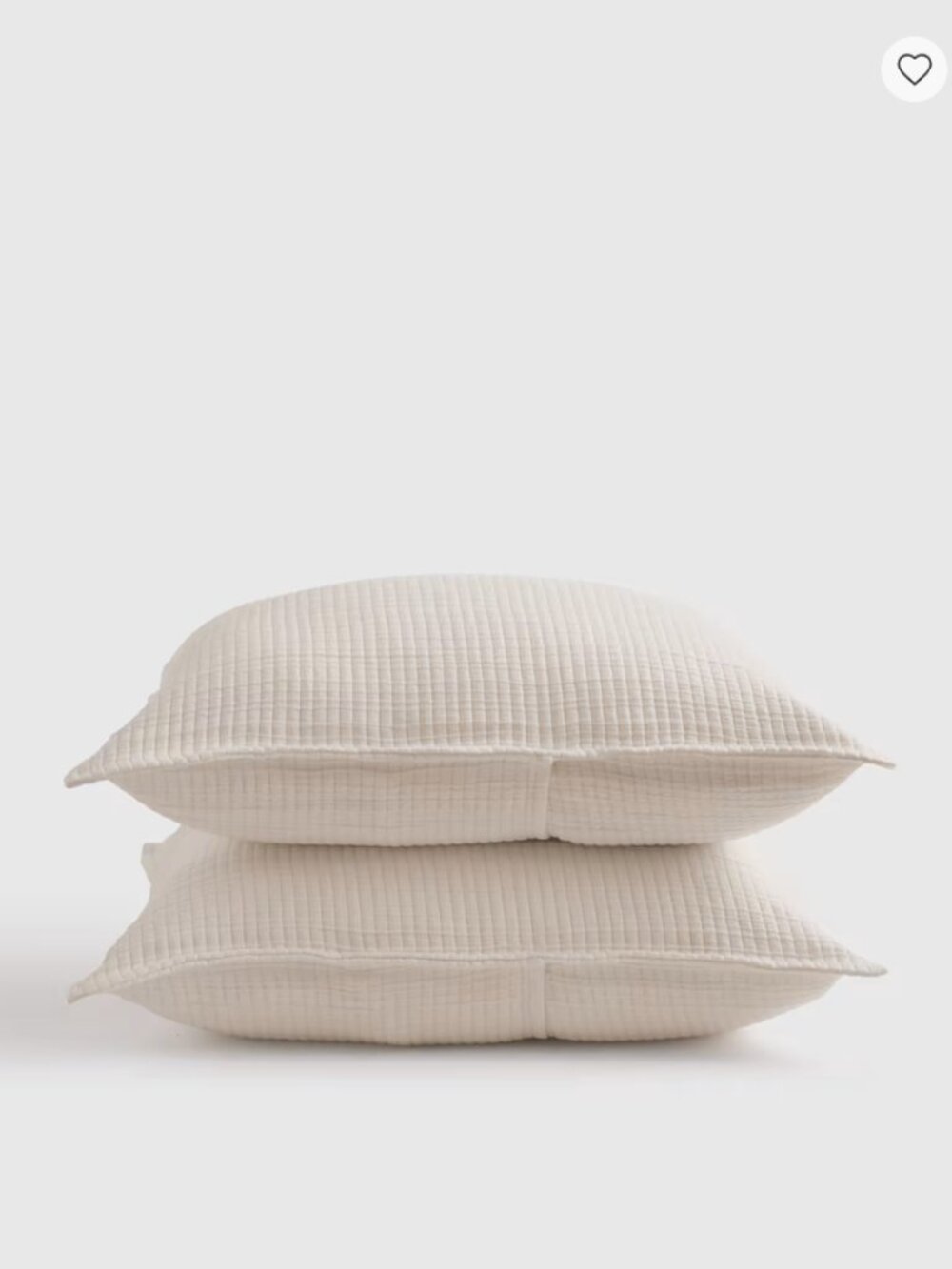 Organic Ribbed Cotton Shams Quince Ivory Standard